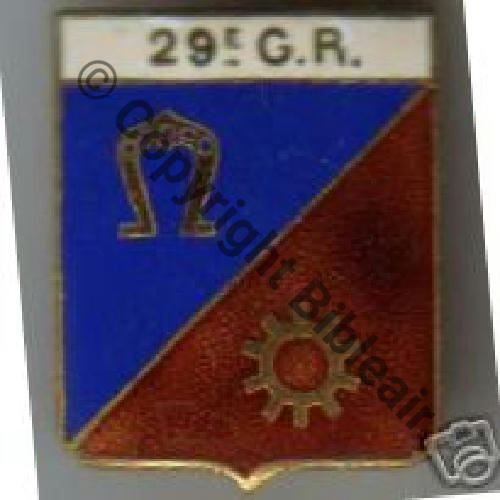 GRDI  29e GR.DI 1940 CHOBILLON Poincon carre Sc.9081yann MAP68Eur